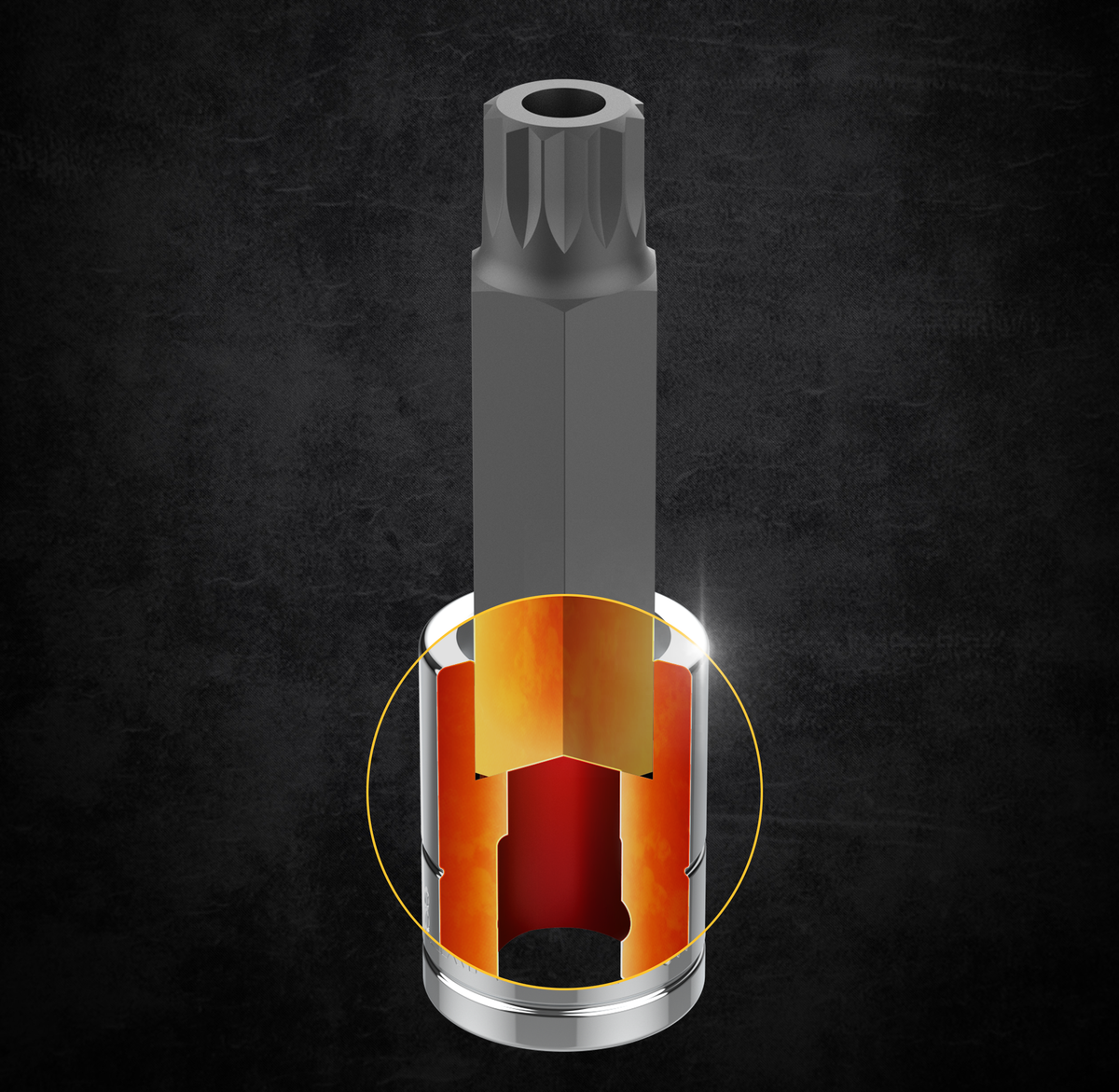LX-145L manufacturer cutaway render showing the bit and socket construction