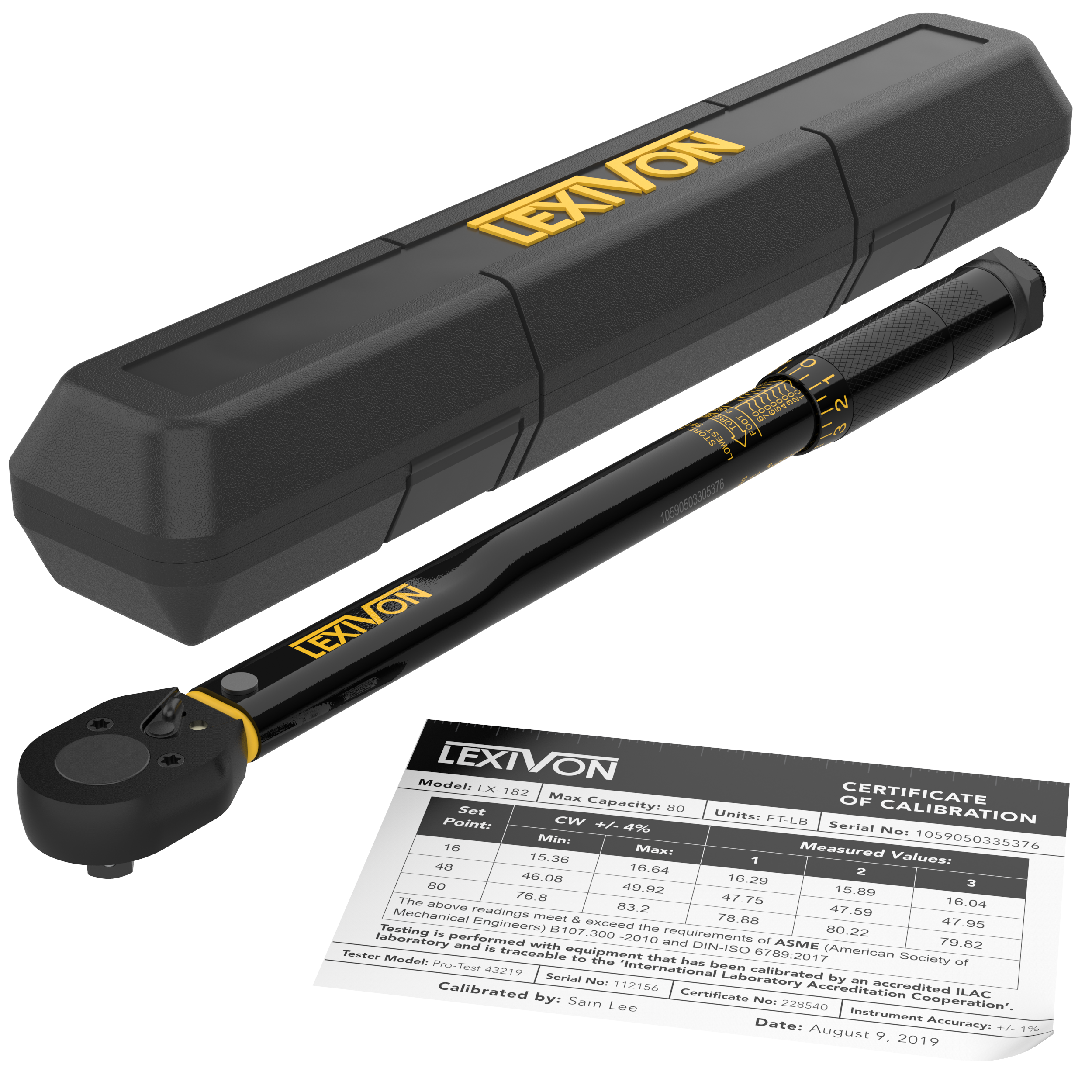 LX-182 3/8-Inch Torque Wrench, 10-80 ft-lb – Lexivon.com
