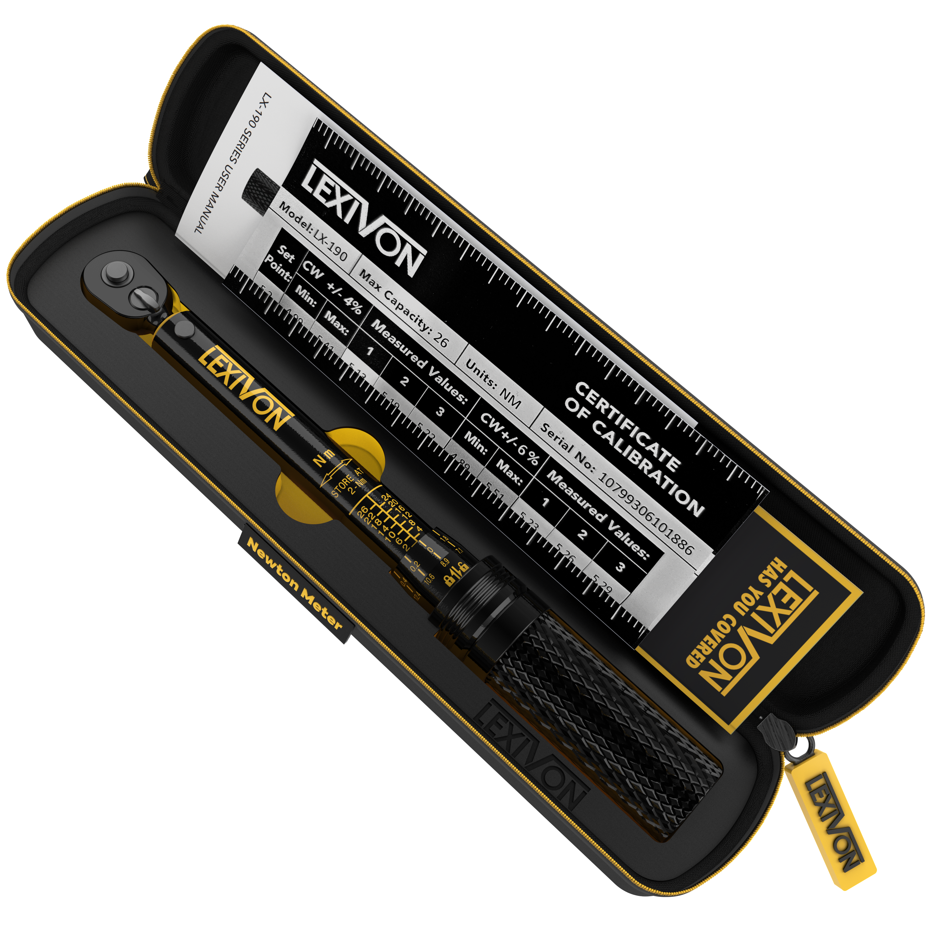 LX-190 1/4-Inch Torque Wrench, 2-26 Nm – Lexivon.com