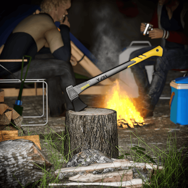 LEXIVON V28s Splitting Axe, 28-Inch Lightweight Fiber-glass Composite Handle & Ergonomic TPR Grip | Protective Carrying Sheath Included (LX-V28s)