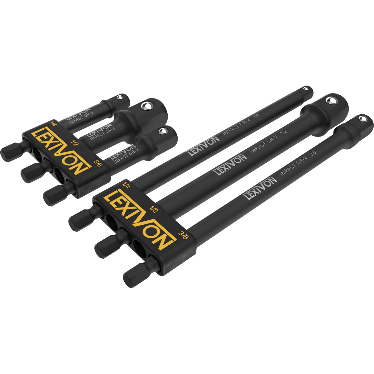 LX-105 short and long socket adapter groups in two holders