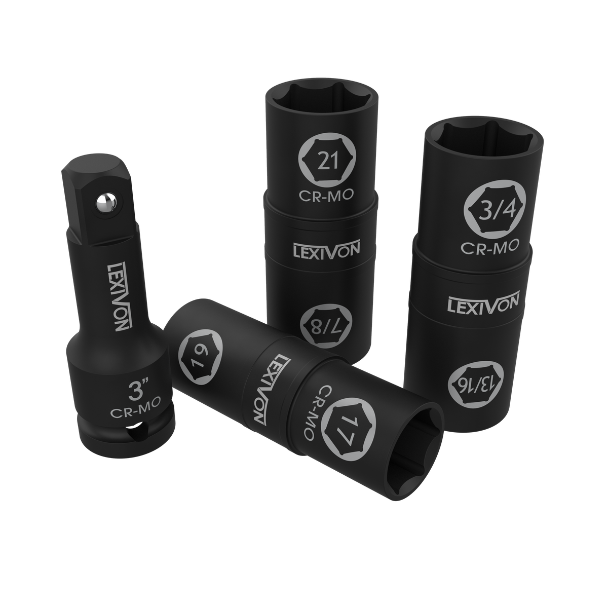 1/2-Inch Impact Socket Set, 6 Total Lug Nut Sizes | Innovative