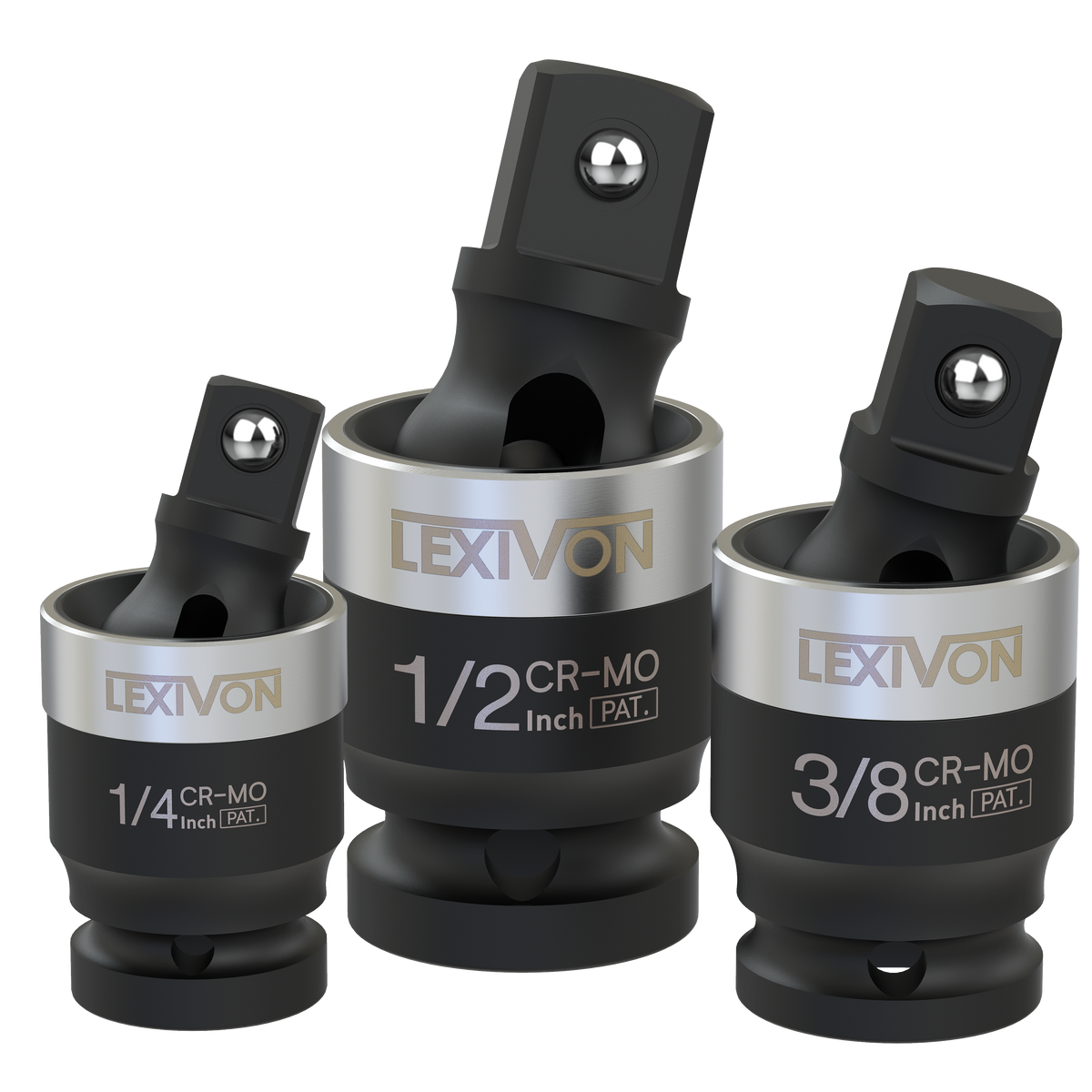 LX-113-S three slim universal joints with silver collars