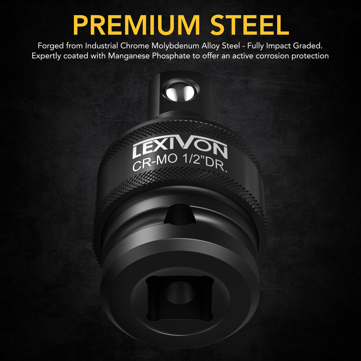 LEXIVON Premium Impact Universal Joint Socket Swivel Set 3Piece Bal