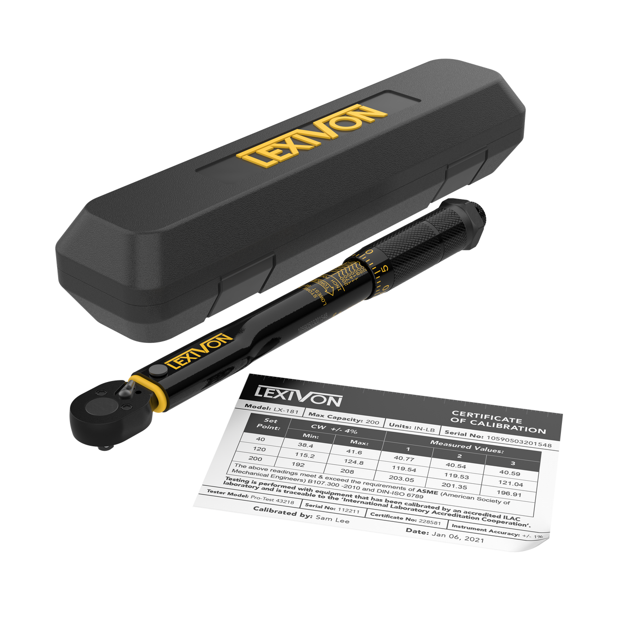 Inch Pound Torque Wrench 1/4-Inch Drive | 20~200 in-lb/2.26~22.6