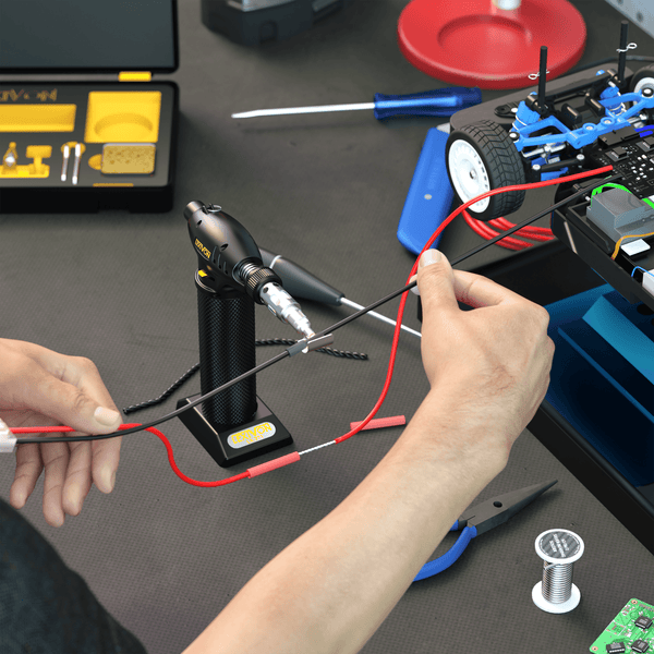 Butane Torch Multi-Function Kit | Premium Self-Igniting Soldering Station with Adjustable Flame | Pro Grade 125-Watt Equivalent (LX-771)
