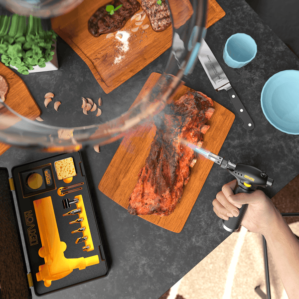 Butane Torch Multi-Function Kit | Premium Self-Igniting Soldering Station with Adjustable Flame | Pro Grade 125-Watt Equivalent (LX-771)