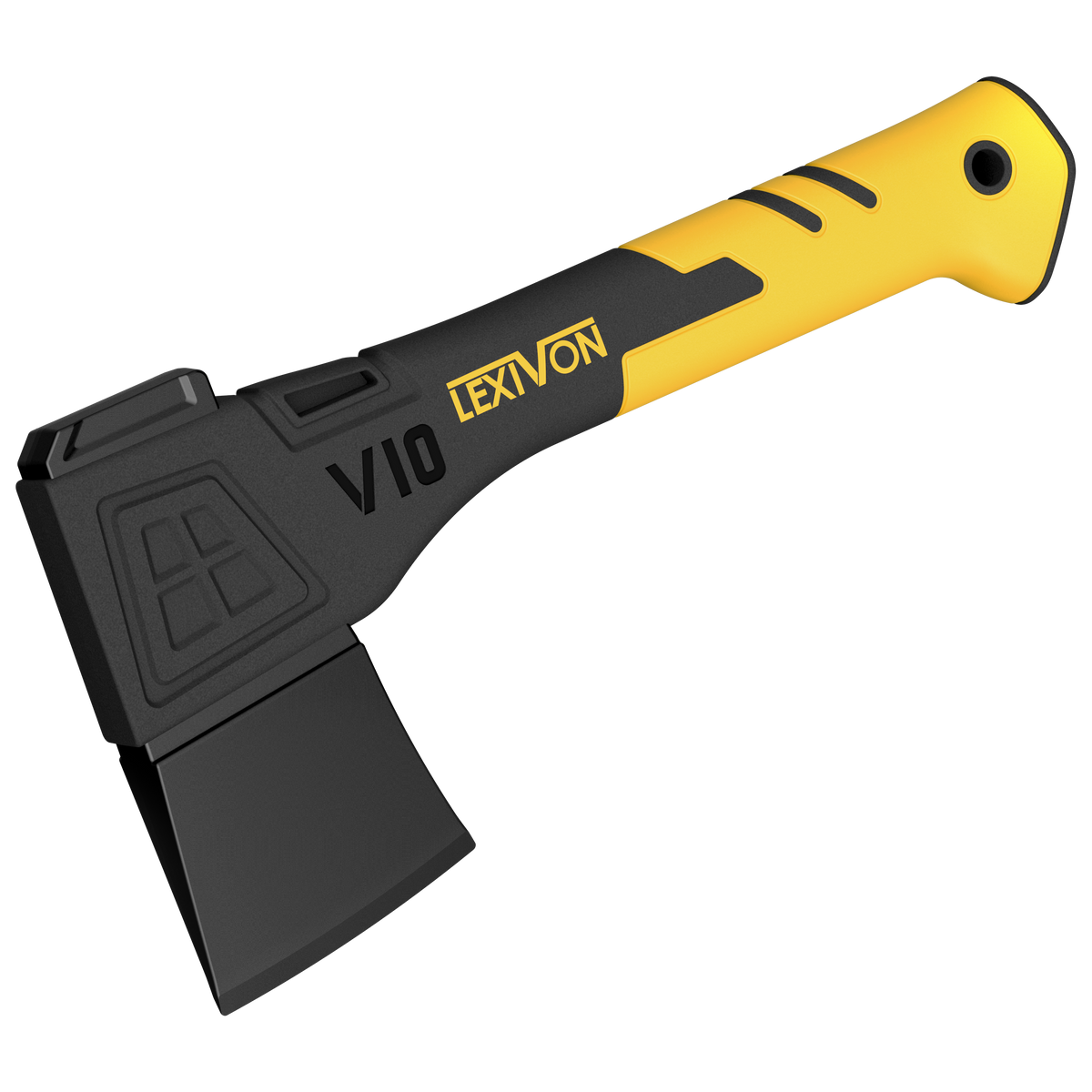 LEXIVON V10 Camping Hatchet, 10-Inch Axe | Ergonomic TPR Grip