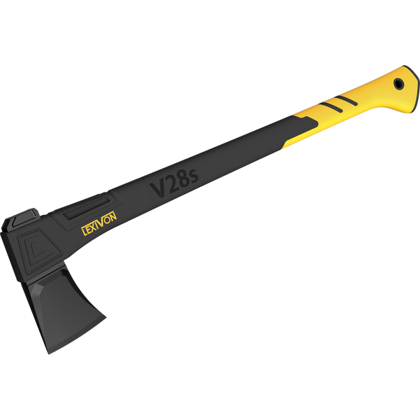 LEXIVON V28s Splitting Axe, 28-Inch Lightweight Fiber-glass Composite Handle & Ergonomic TPR Grip | Protective Carrying Sheath Included (LX-V28s)
