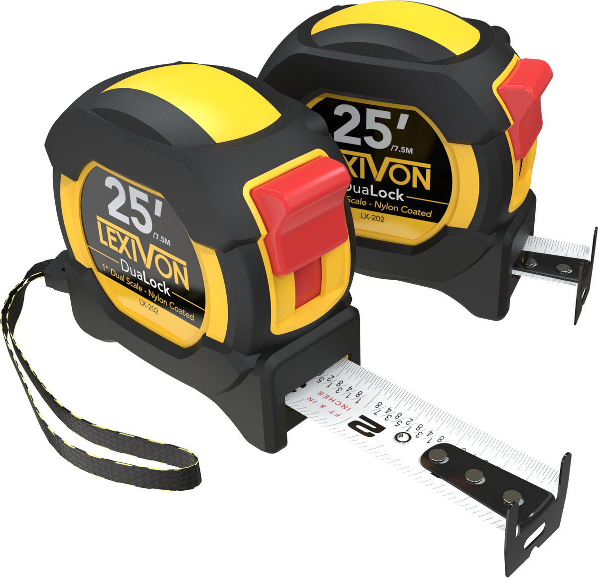 LX-202 [2-Pack] 25Ft/7.5m DuaLock Tape Measure, image 8