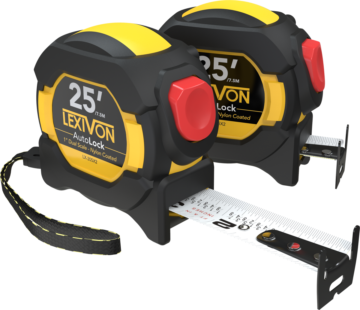 LX-205X2 [2-Pack] 25Ft/7.5m AutoLock Tape Measure, image 8