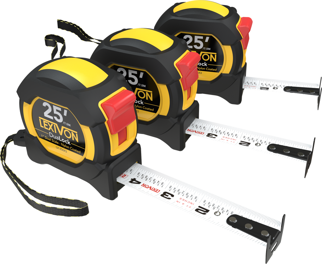 LX-206X3 [3-Pack] 25Ft/7.5m DuaLock Tape Measure, image 8