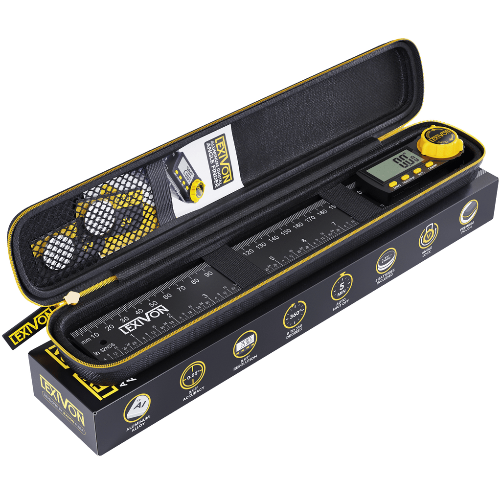 LX-DAF10 Aluminum Digital Angle Finder Gauge, 10-inch/250mm Multi-Purpose Protractor, Inc, image 8