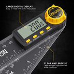LX-DAF5 Aluminum Digital Angle Finder Gauge, 5-inch/130mm Multi-Purpose Protractor, Incl, image 2
