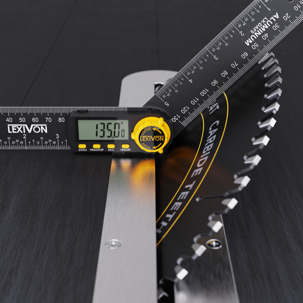 LX-DAF5 Aluminum Digital Angle Finder Gauge, 5-inch/130mm Multi-Purpose Protractor, Incl, image 7