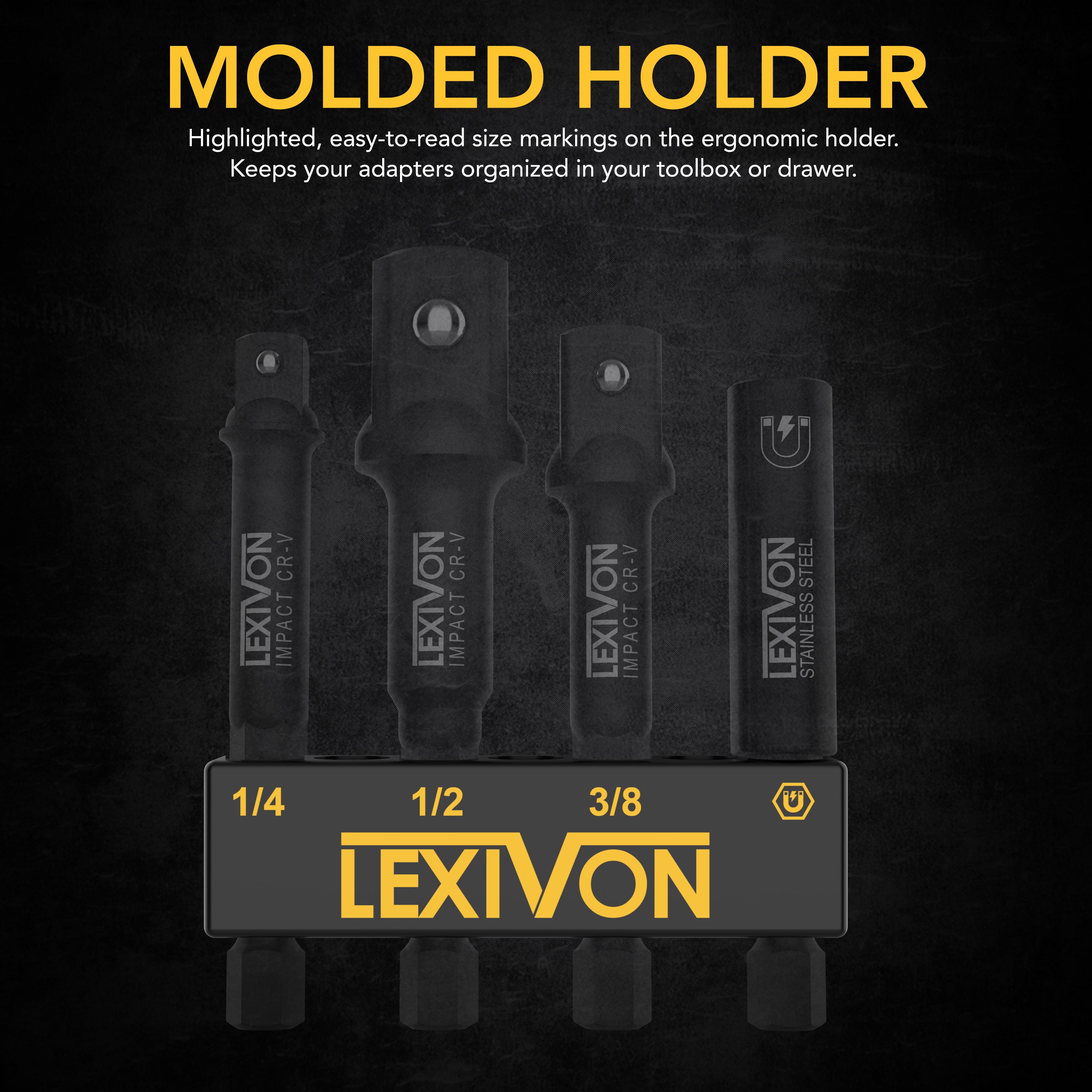 LX-104 supplied adapters and organizer