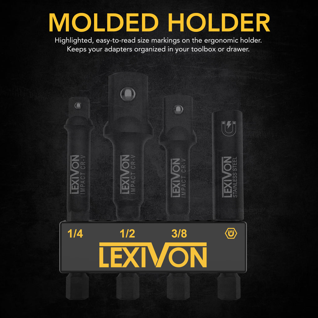 LX-104 Impact Socket Adapter & Magnetic Bit Holder Set, image 3