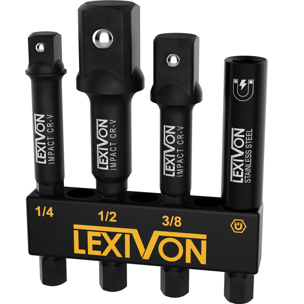 LX-104 Impact Socket Adapter & Magnetic Bit Holder Set, image 1