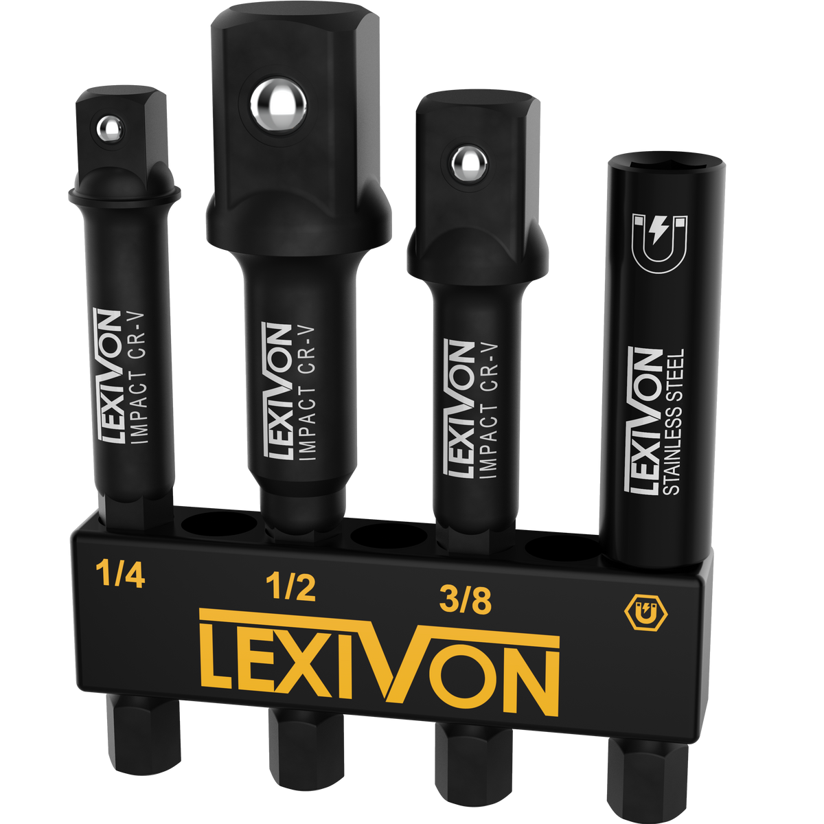LX-104 Impact Socket Adapter & Magnetic Bit Holder Set, image 1