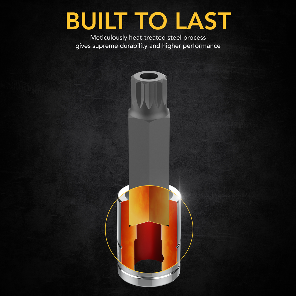 LEXIVON XZN Triple Square Spline Bit Socket Set, Extra Long 4-Inch LEXIVON XZN Triple Square Spline Bit Socket Set, Extra Long 4-Inch