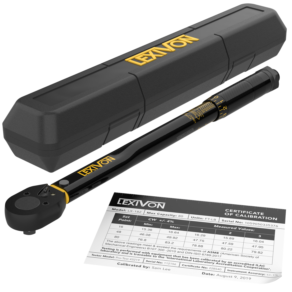 LX-182 3/8-Inch Torque Wrench, 10-80 ft-lb – Lexivon.com