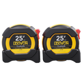 LX-202 [2-Pack] 25Ft/7.5m DuaLock Tape Measure, image 1