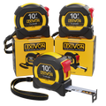 LX-203 [3-Pack] 10Ft/3m DuaLock Tape Measure, image 1