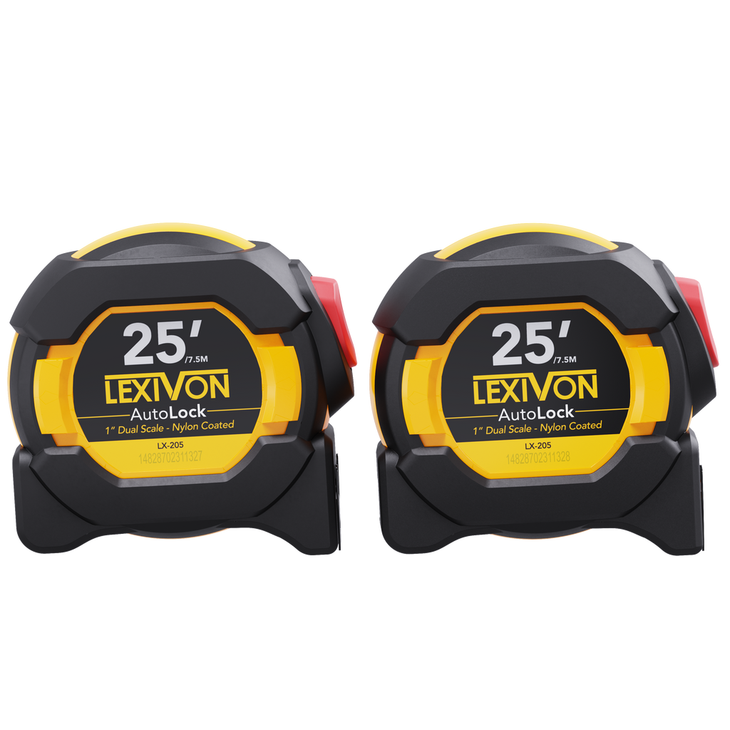 LX-205X2 [2-Pack] 25Ft/7.5m AutoLock Tape Measure, image 1