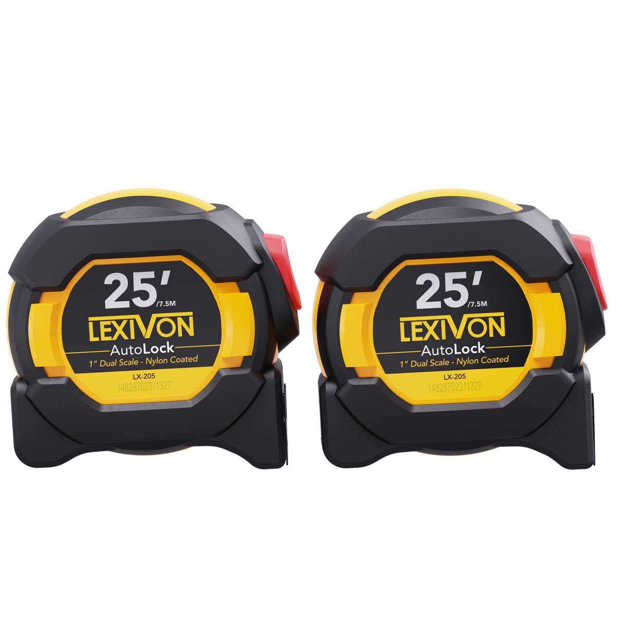 LX-205X2 [2-Pack] 25Ft/7.5m AutoLock Tape Measure, image 1