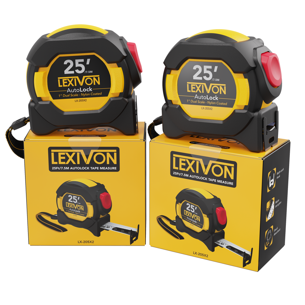 LX-205X2 [2-Pack] 25Ft/7.5m AutoLock Tape Measure, image 9