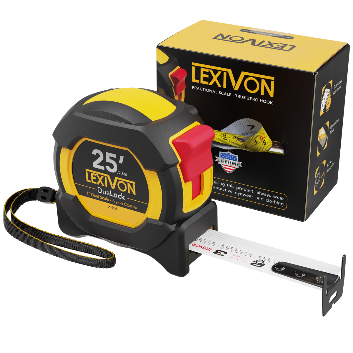 LX-206 25Ft/7.5m DuaLock Tape Measure, image 9