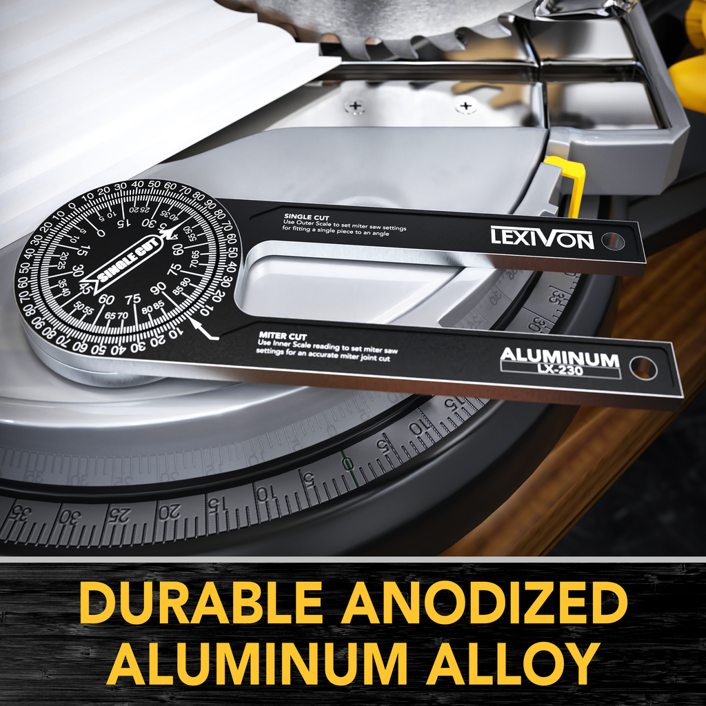 LX-230X2 [2-pack] Aluminum Miter Saw Protractor, image 2