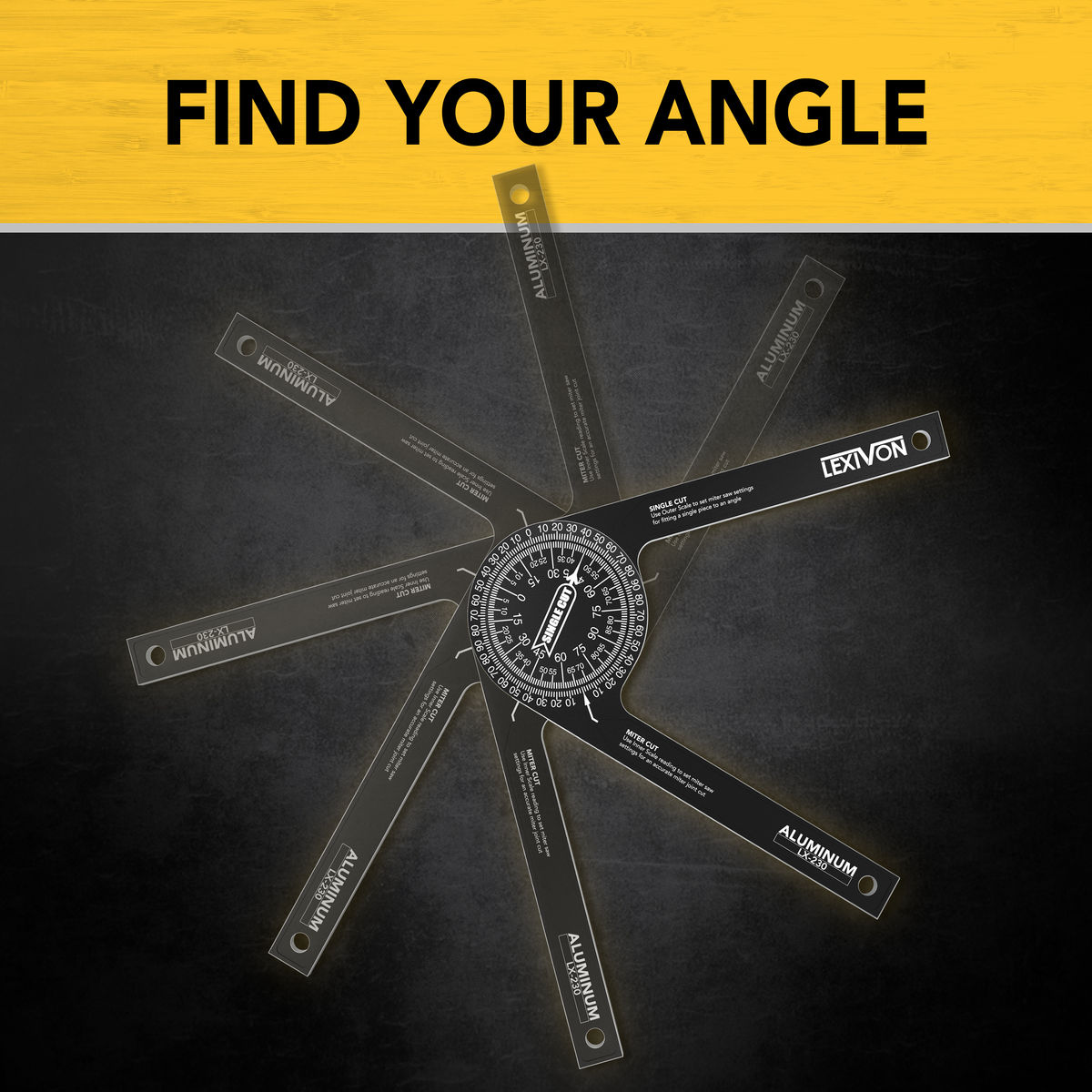 LX-230 Aluminum Miter Saw Protractor, image 5
