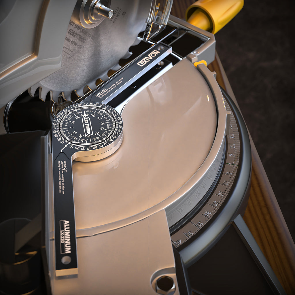LX-230X2 [2-pack] Aluminum Miter Saw Protractor, image 7