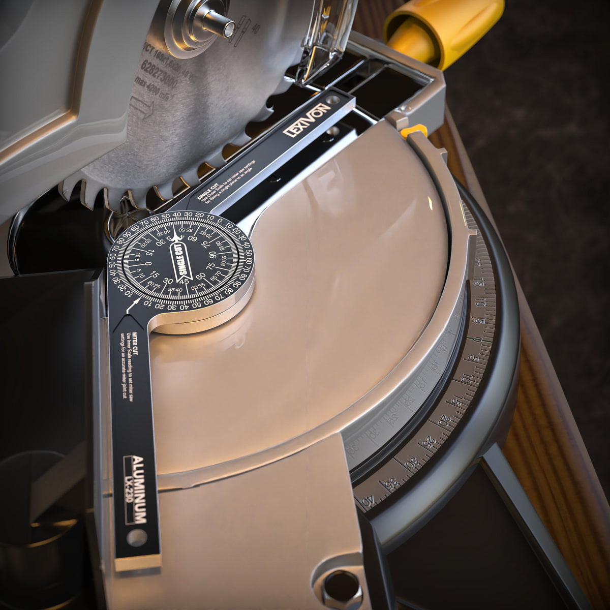 LX-230X2 [2-pack] Aluminum Miter Saw Protractor, image 7