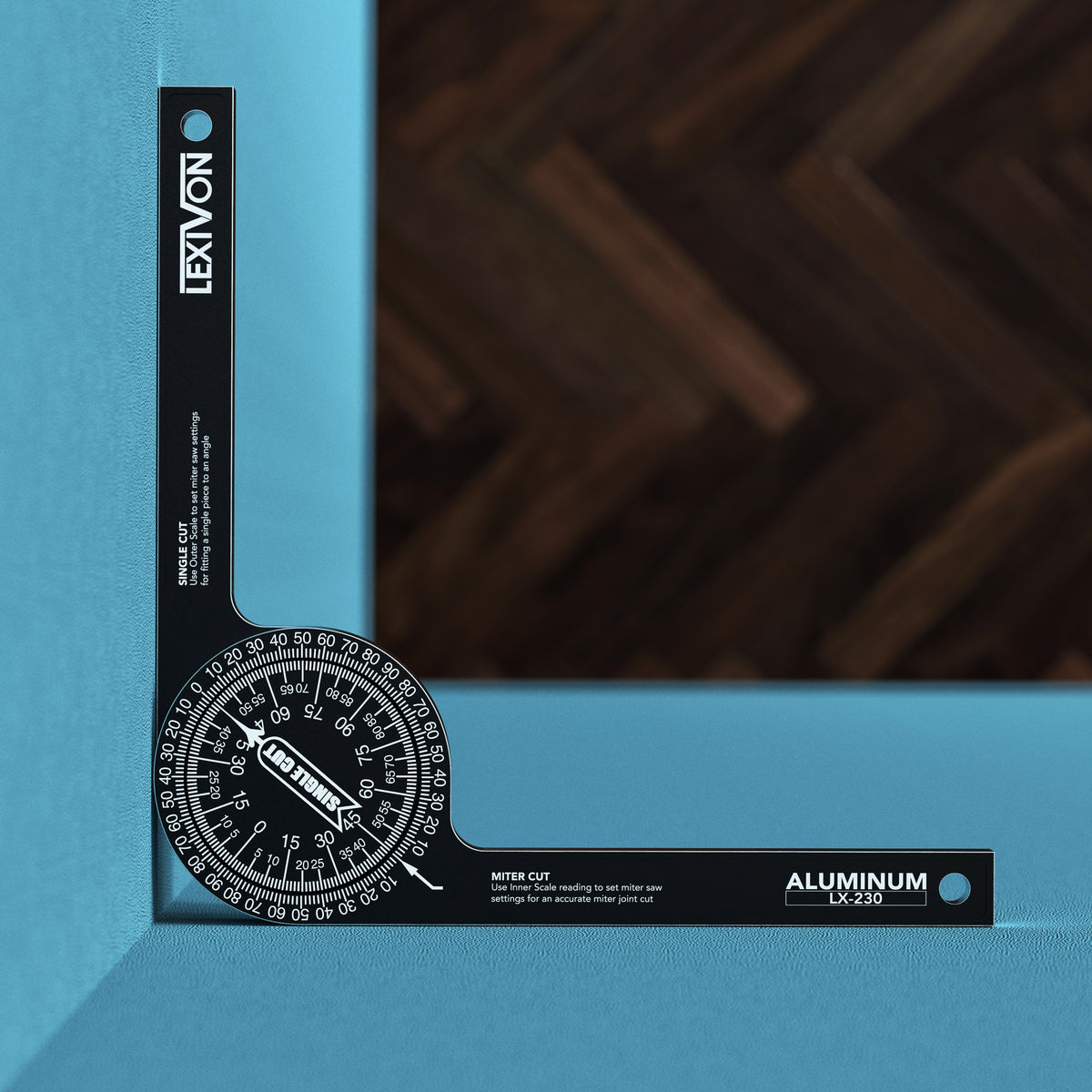 LX-230X2 [2-pack] Aluminum Miter Saw Protractor, image 8