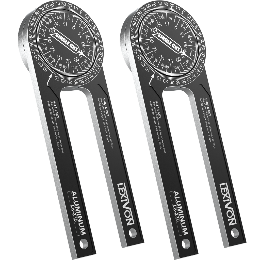 LX-230X2 [2-pack] Aluminum Miter Saw Protractor, image 1