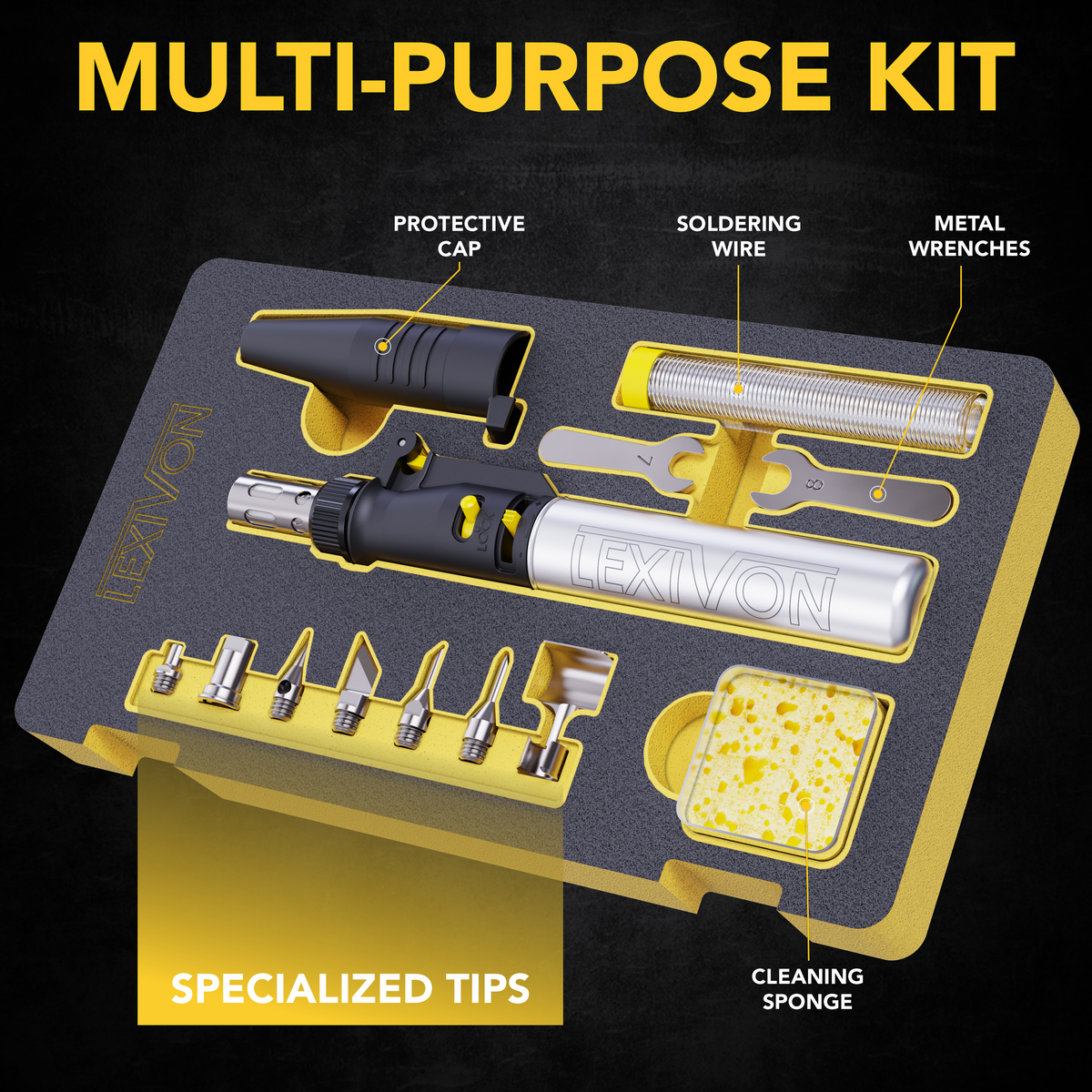 LX-770 Butane Soldering Iron Multi-Purpose Kit, image 2