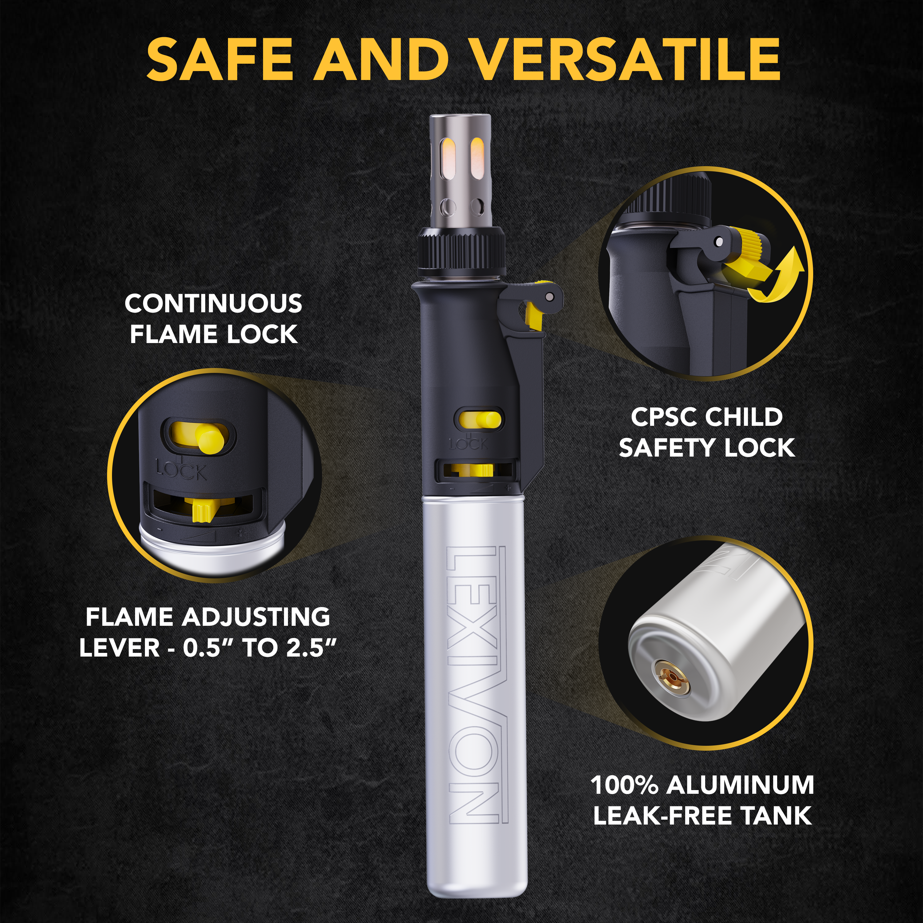 LX-770 flame lock and gas-flow controls