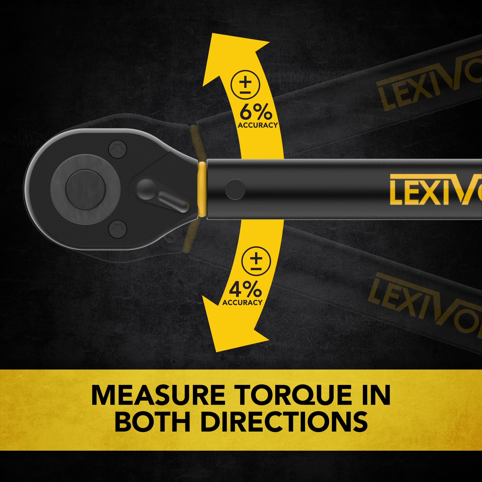 LEXIVON Torque Wrench, 1/2-Inch Drive, Dual Scale 30–210 FT-LB