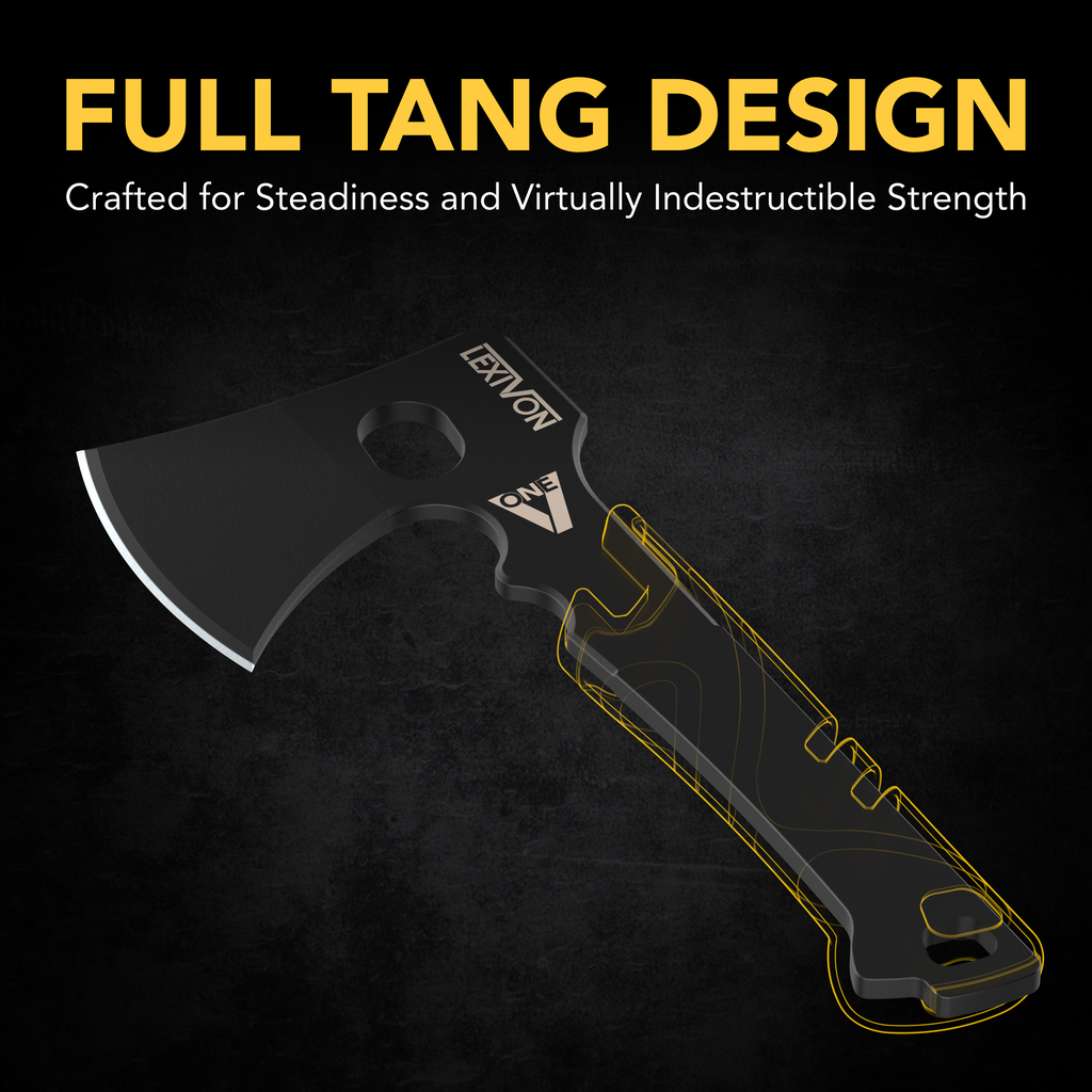 LX-VONE-PP V-ONE Survival Hatchet, 9.5" Full Tang lightweight Axe, image 4