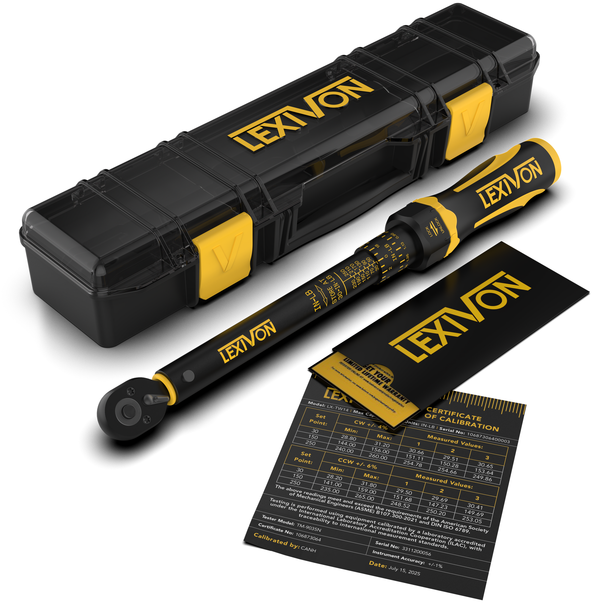 LEXIVON Torque Wrench, 1/4-Inch Drive, Dual Scale 30–250 IN-LB