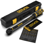 LEXIVON Torque Wrench, 3/8-Inch Drive, Dual Scale 20–120 FT-LB (27.1–162.7 N·m), Premium Rubber-Grip Handle, Deluxe Hybrid Case (LX-TW38)