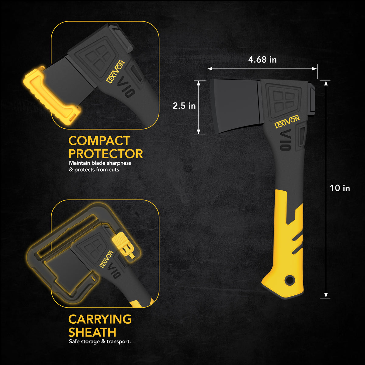 LX-V10 V10 Camping Hatchet, 10-Inch Axe, image 3