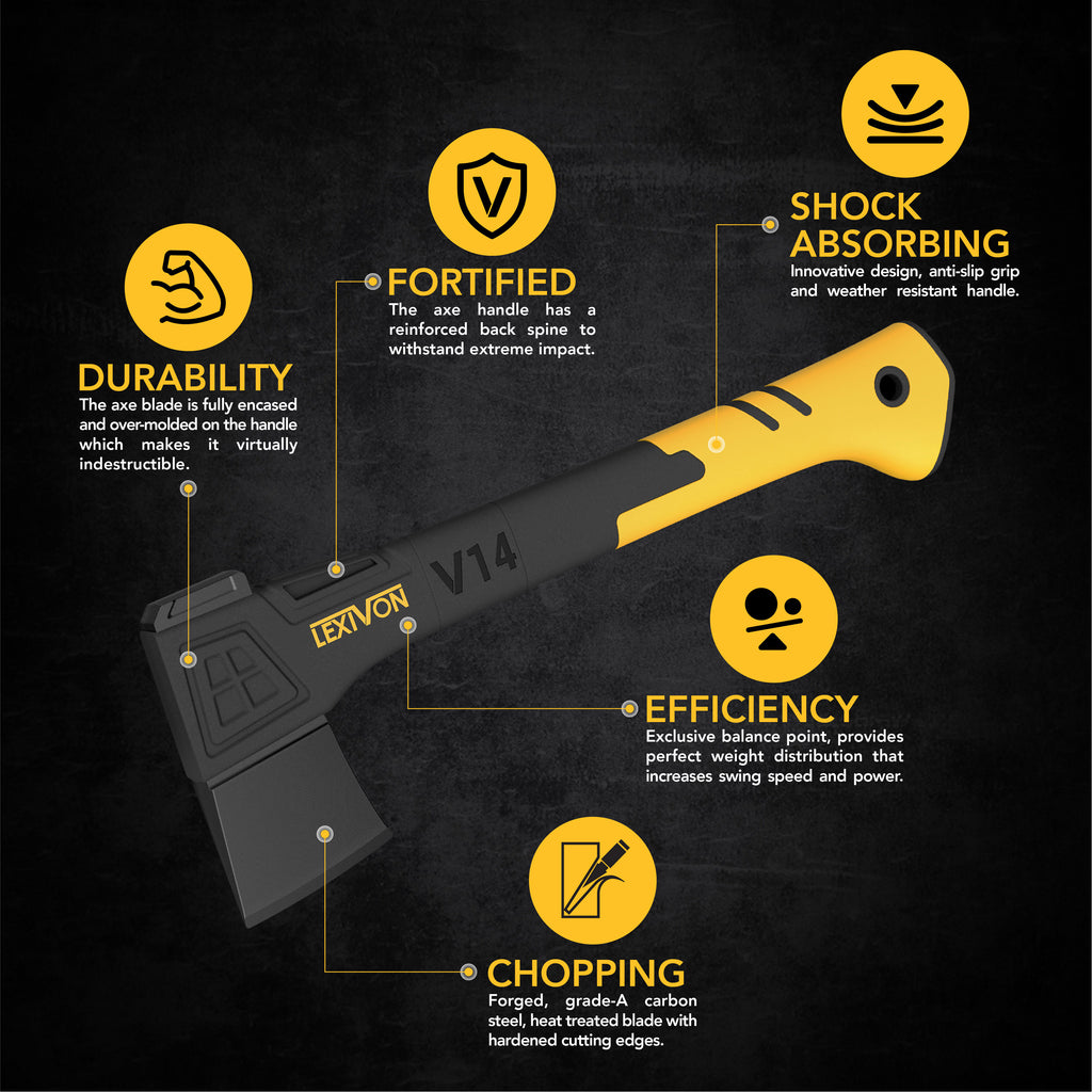LX-V14 V14 Camping Hatchet, 14-Inch Axe, image 2
