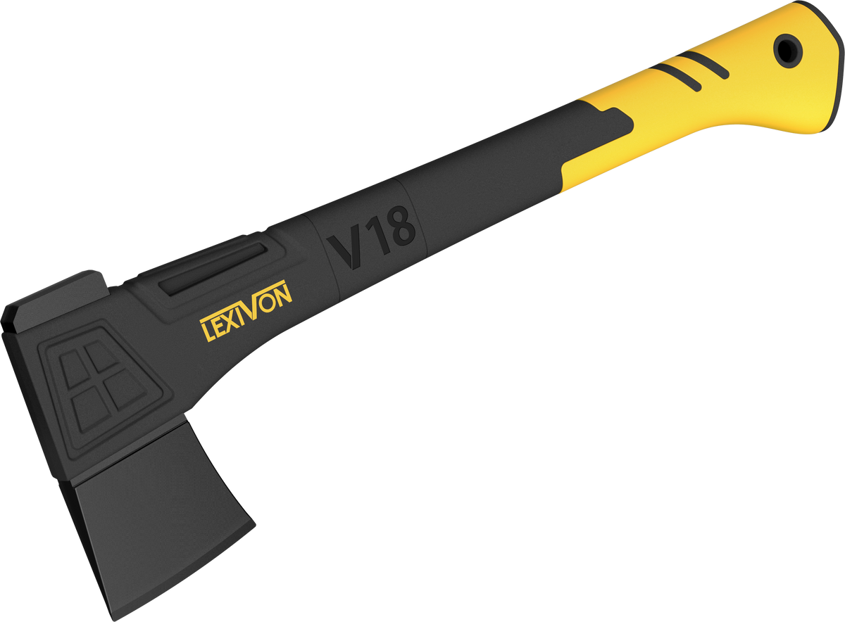LX-V18 V18 Chopping Axe, 18-Inch Lightweight Fiber-glass Composite Handle & Ergonomic T, image 1