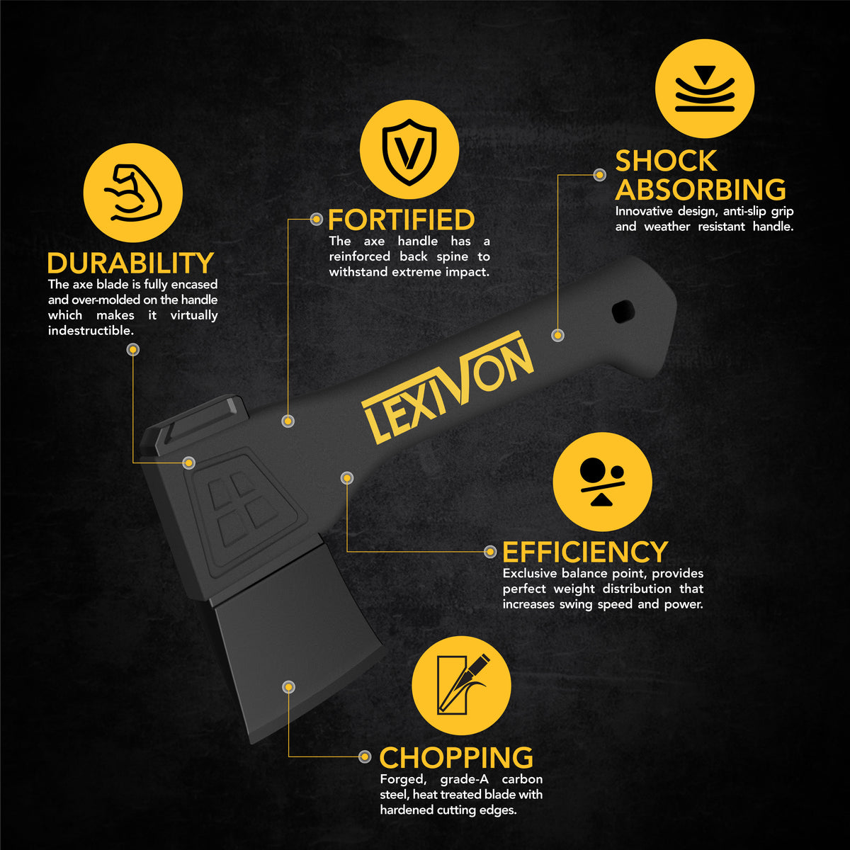 LX-V9 V9 Camping Hatchet, 9-Inch Axe, image 2