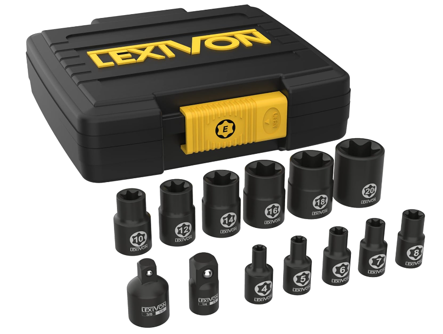 LX-147 E-TORX Socket Set, Chrome Vanadium Alloy Steel, image 1