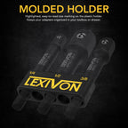 Impact Grade Socket Adapter Set, 3" Extension Bit With Holder | 3-Piece 1/4", 3/8", and 1/2" Drive, Adapt Your Power Drill To High Torque Impact Wrench (LX-101)