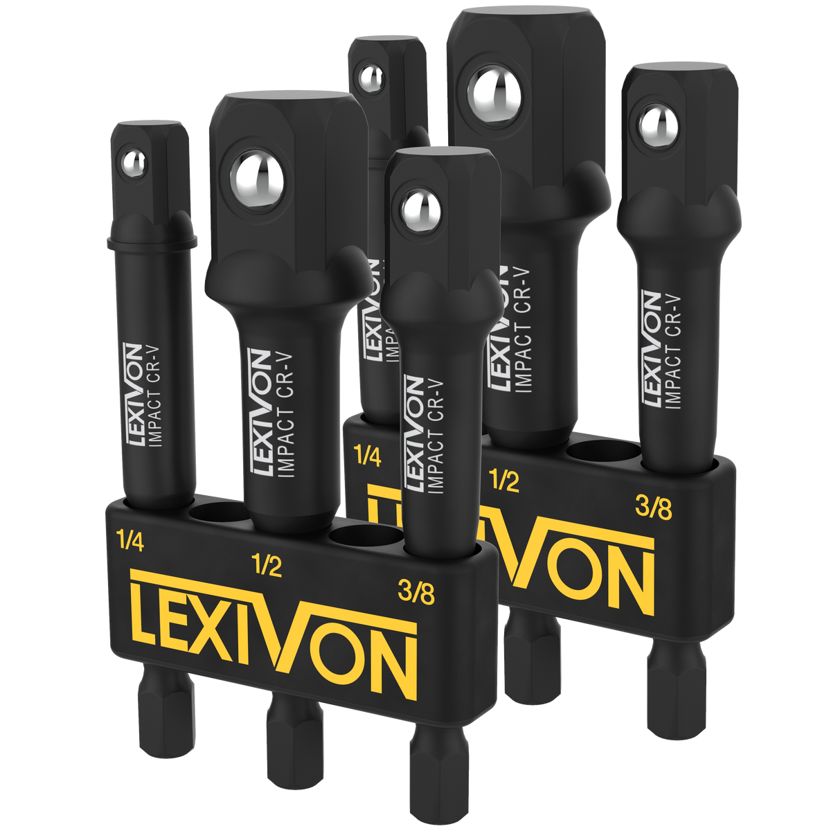 LX-101X2 two sets of three short adapters in two holders